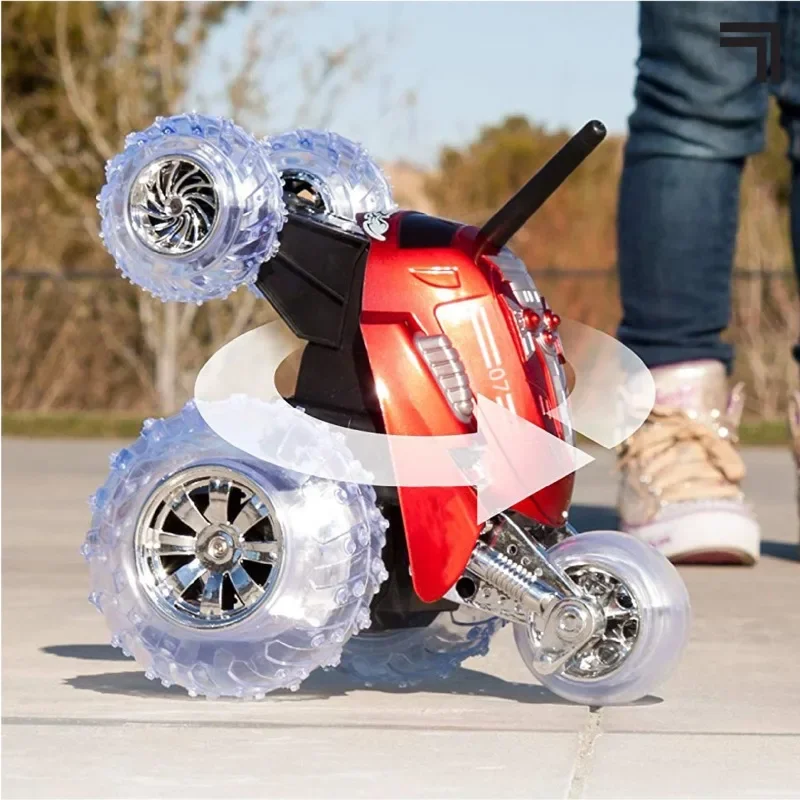 

Изображение 2025л ® Автомобиль с дистанционным управлением Thunder Tumbler, со светодиодной подсветкой и обертами на 360 градусов, возраст 6 лет, красный