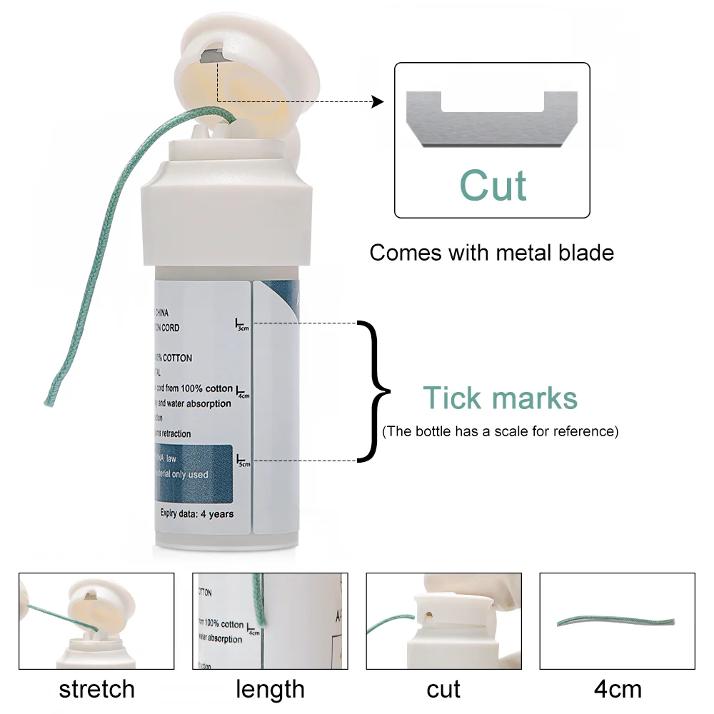 Dentistry Supply Materials Disposable Knitted Cotton Gingival Retraction Cord Oral Care Dental Thread Gum Line Consumables Tool