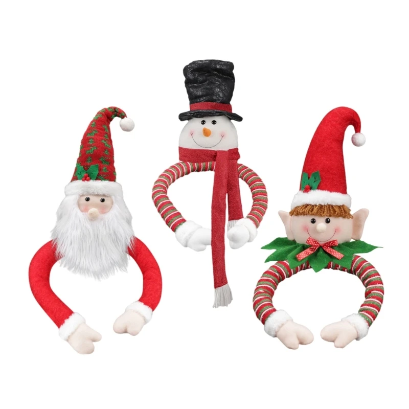 

Santa/Snowman/Elf Hug Tree Toppers Handmade Christmas Home Decoration Accessory