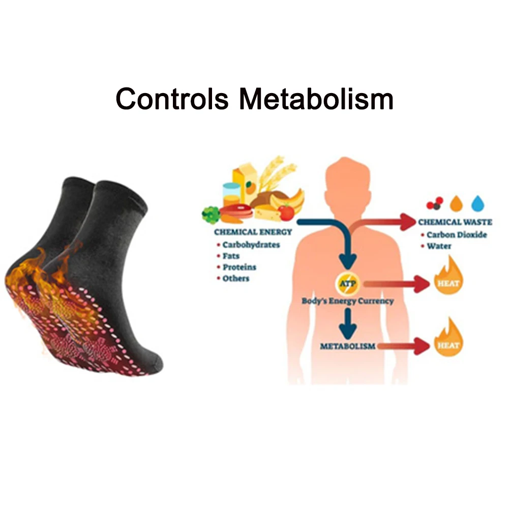 Inverno quente auto aquecido massagem meias terapia pé aquecido meias confortáveis anti-fadiga arco apoio para acampamento caminhadas esqui