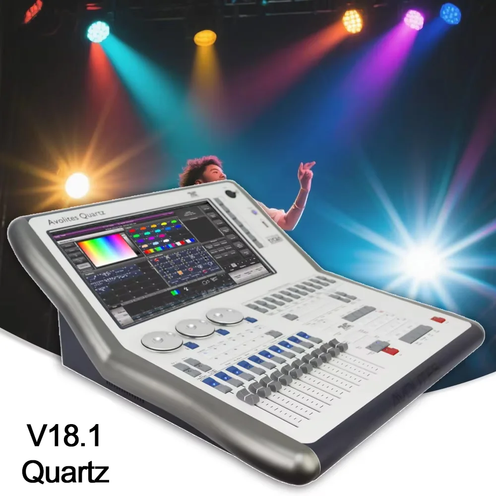 

YUER V18.1 Quartz Console Titan DMX512 Controller For Dj Disco Wedding Stage Lighting Party Moving Head Lights Console XLR DMX