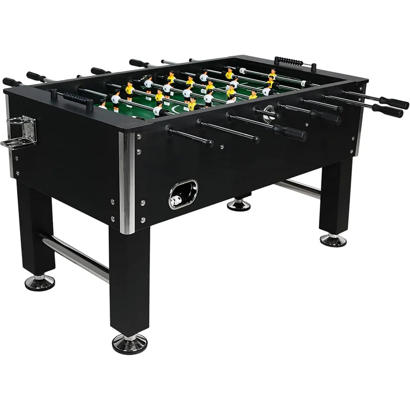 

Sunnydaze 55-дюймовый настольный футбол, размер для взрослых — футбольный стол с хромированными стальными стержнями — 2 держателя для напитков — 4 выравнивателя ножек