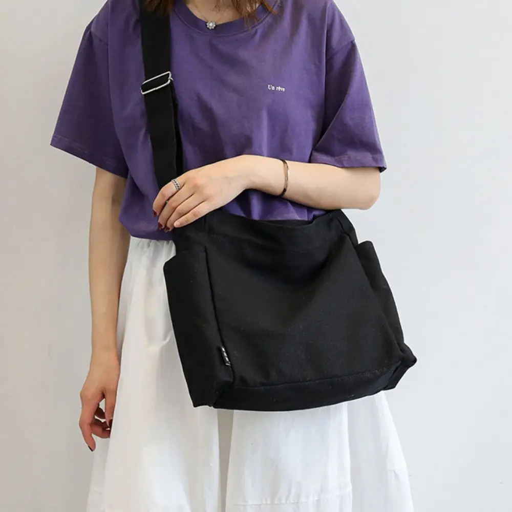 

Japanese Style Canvas Tote Bag Harajuku Causal Students School Bag Large Capacity All-match Oxford Cloth Crossbody Bag Daily