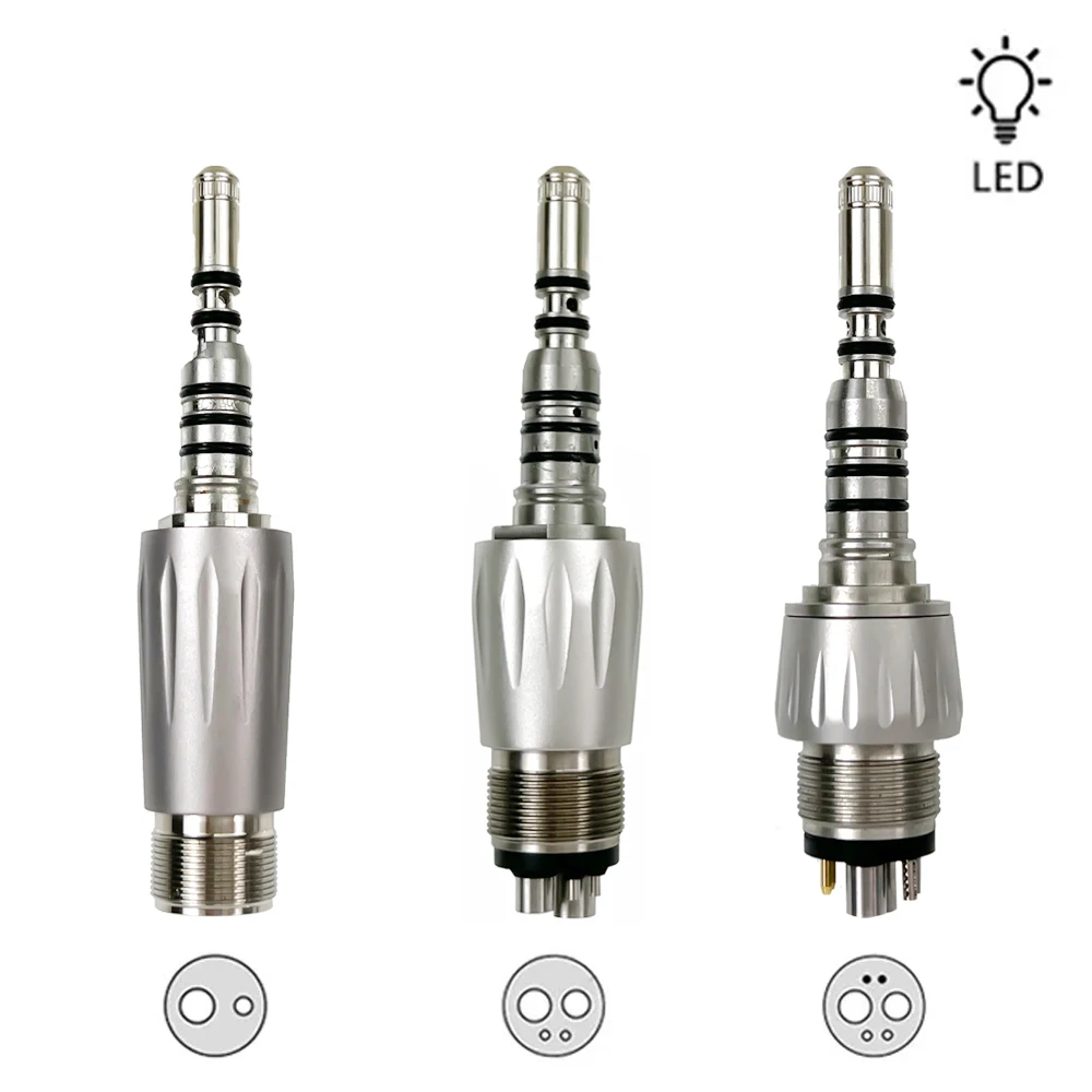 Dental LED Quick Coupler Coupling Fit KV Fiber Optic Handpiece with light 2hole 4Hole 6Hole Connect Dentistry equipment