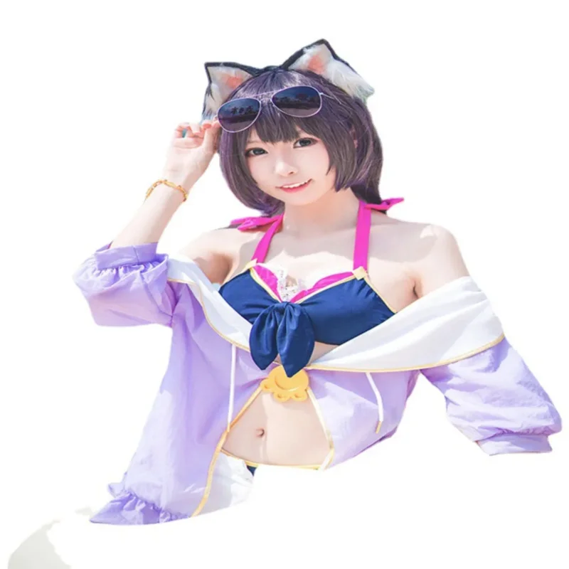 إعادة: الغوص كيارو كيرويا Momochi تأثيري زي للنساء ، أنيمي الأميرة الاتصال ، بدلة السباحة الشاطئ ، بيكيني ، ملابس الفتيات