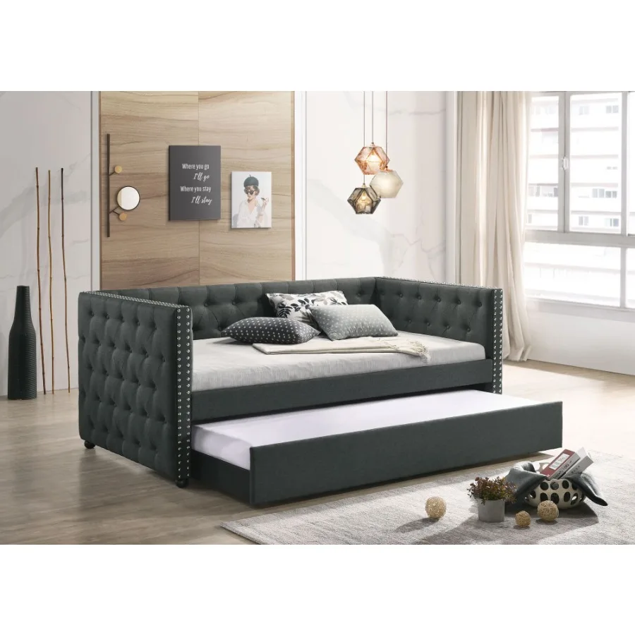 

Кушетка Romona из серой ткани W Trundle Twin