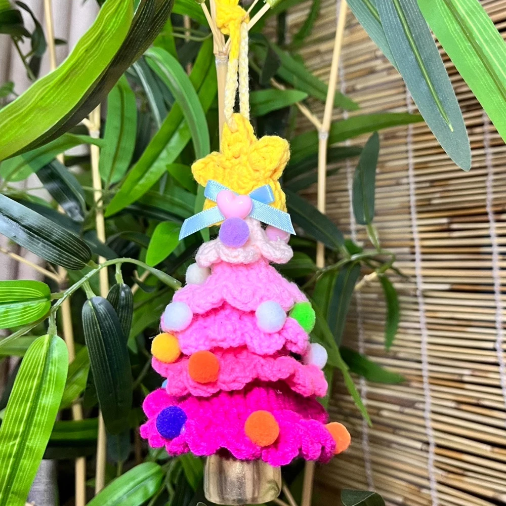 

New 2026 Plush Christmas Pendant, Woolen Hook Weaving Christmas Tree Small Ornament, Christmas Decorative Pendant