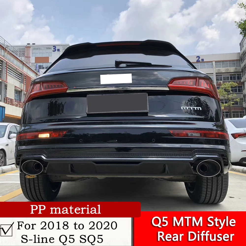 

Задний диффузор Q5 MTM Style для S-line SQ5 2018-2020 годов модификации глянцевый черный полипропиленовый материал S-line Q5 MTM задний карандаш для губ