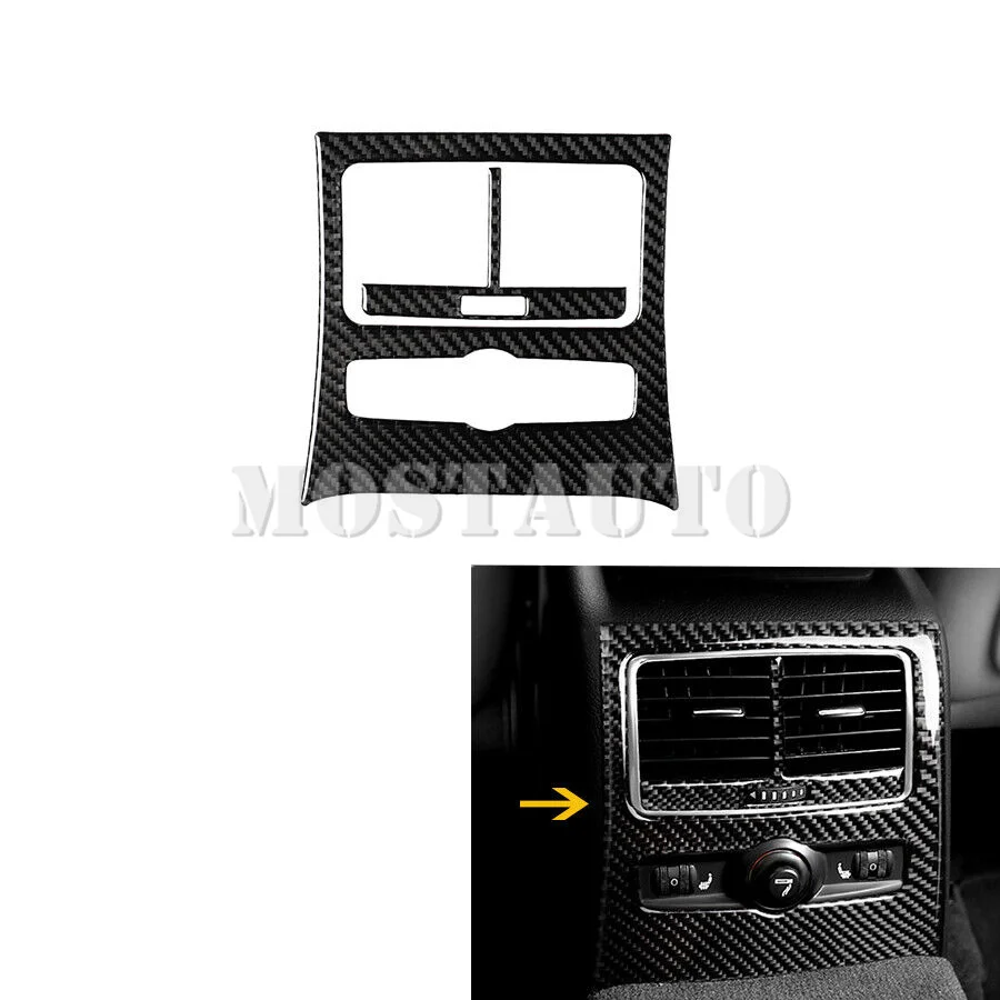 

Soft Carbon Fiber Interior Center Armrest Rear Air Vent Outlet Cover Trim For Audi A6 2005-2011 2pcs
