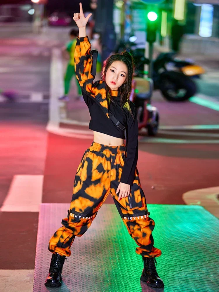 초등학교 재즈 댄스 의상 힙합 힙합 쿨 걸스 힙합 봄 여름 새로운 공연 의상