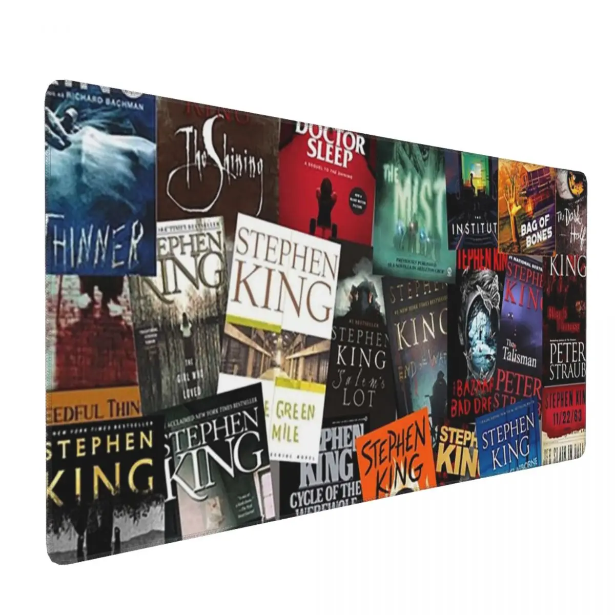 Stephen King Book Covers, Horror Bookworm Large Mouse Pad Computer Keyboard Mouse Mat Gaming PC Laptop Desk Mat Office Table Mat