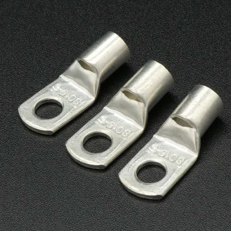 5/10/20/50Pcs SC Type Wire Nose Terminal SC6 ~ SC95 Bare Copper Battery Block Lugs Hole ID 6 8 10 12mm Crimp Wire Connector