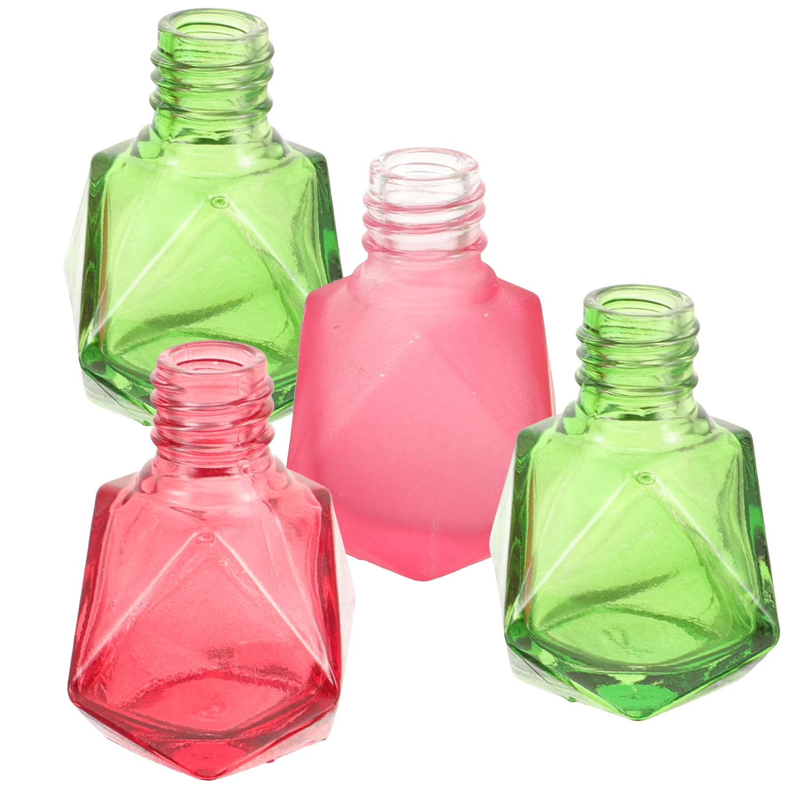 

4 Pcs Empty Gel Polish Bottle Refillable Fingernail Bottles Tiny Pressing Small Glass Mini