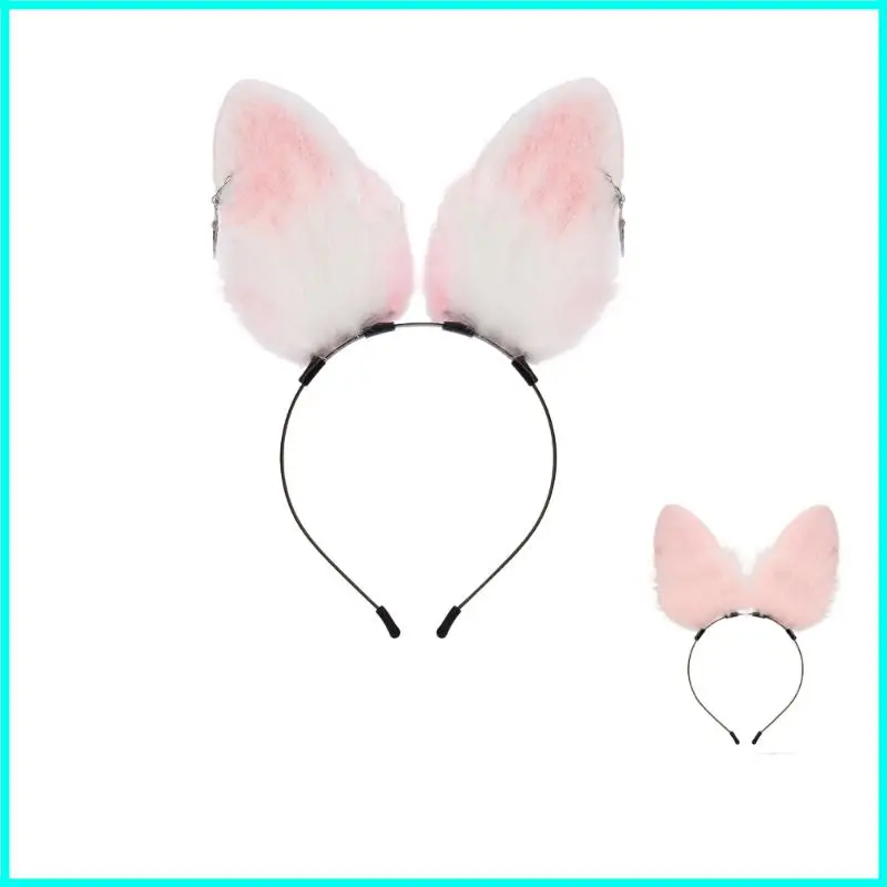 Coelhos orelhas headbands orelhas coelho peludo bandana festa halloween baile cosplay traje acessórios para o cabelo