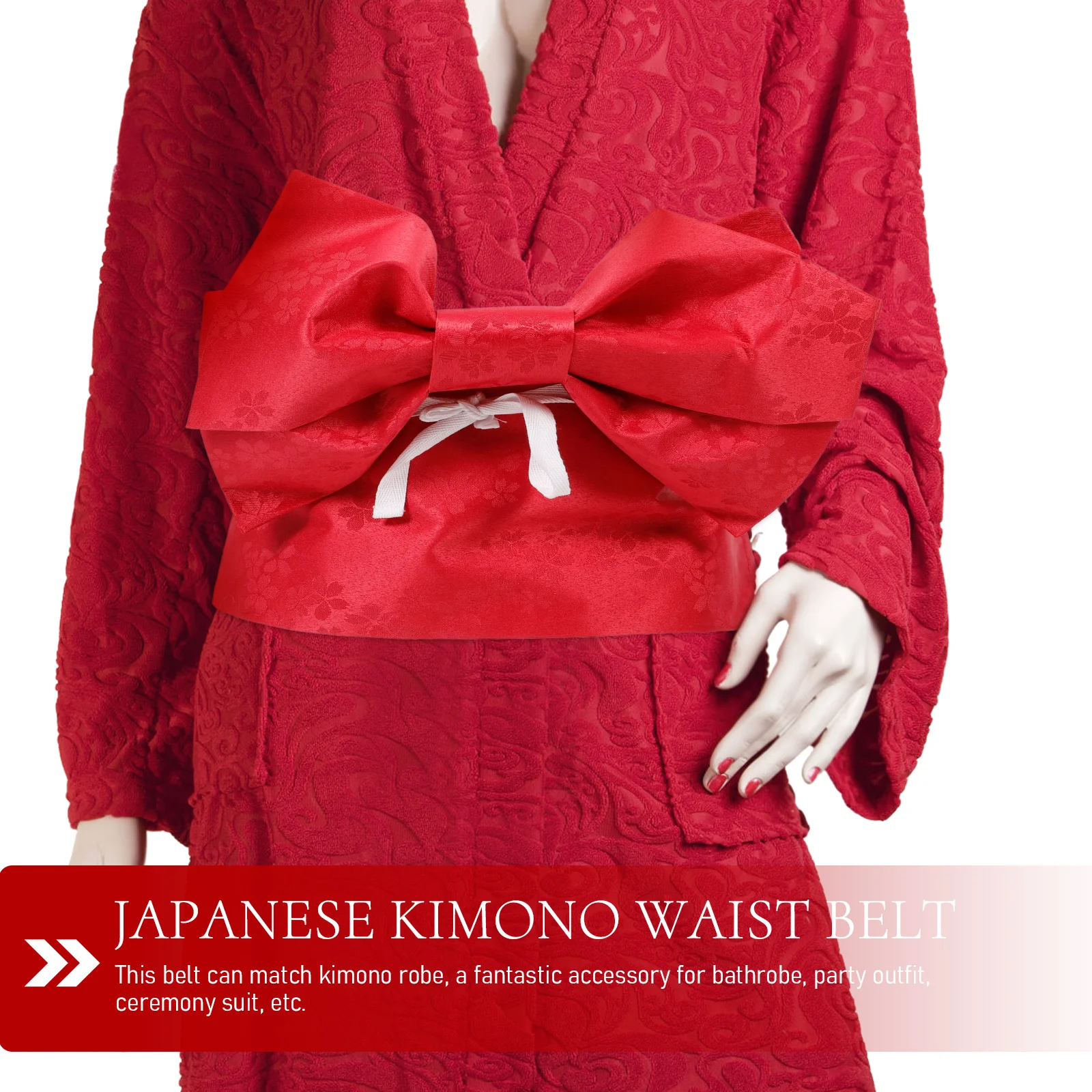

Kimono Yukata Japanese Attire Waist Bow Accessory Vintage Pattern Bow Waist Belt Traditional Design Lightweight