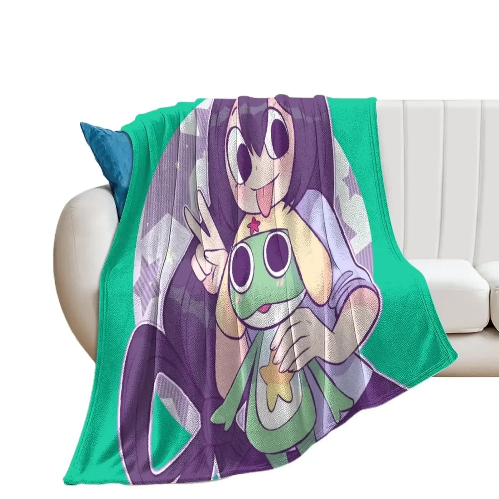 Cute Froppy Throw Blanket Personalized Gift Thermals For Travel Flannels Blankets