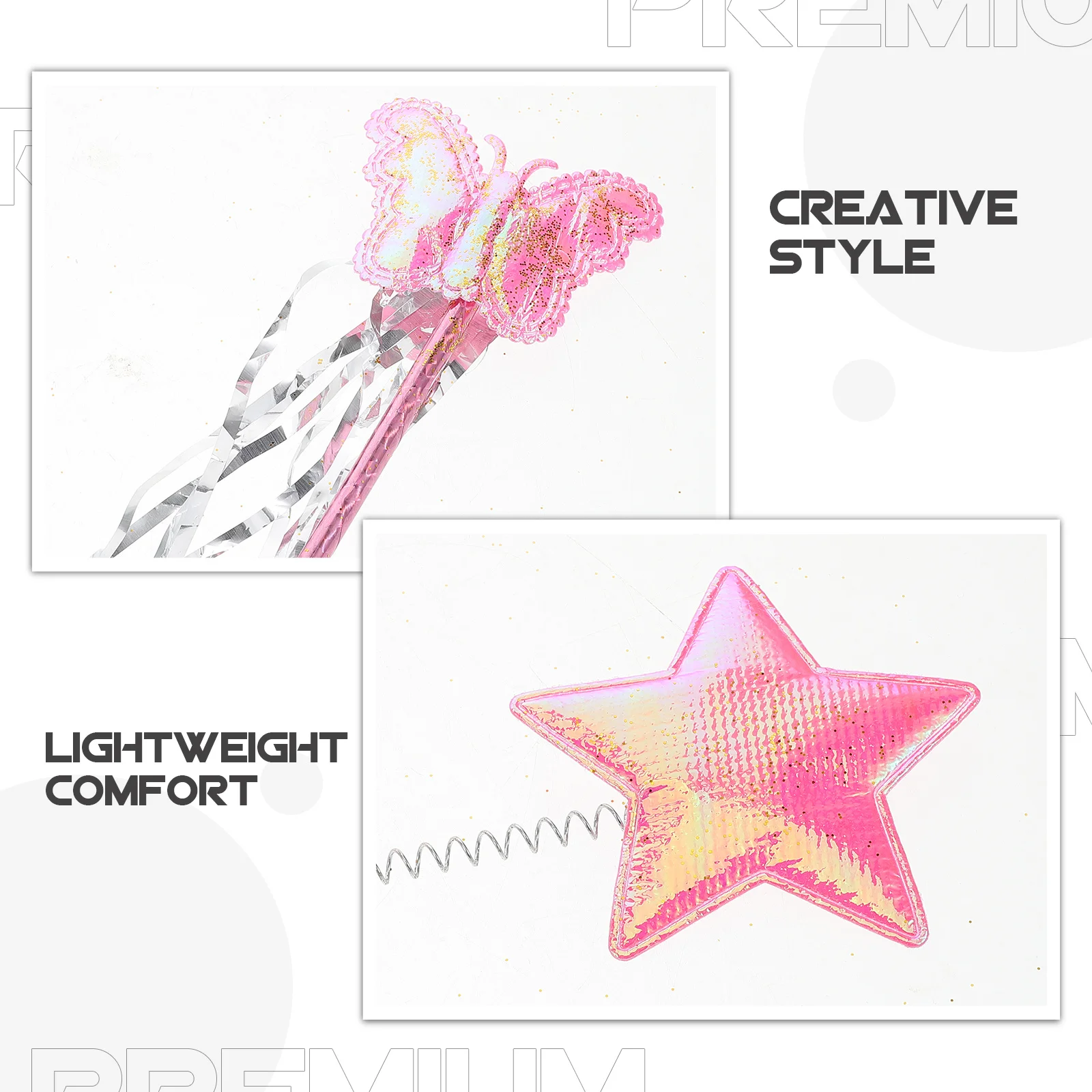 1-set vlindervleugels kostuum voor kinderen Fairy Stick Cosplay hoofdband aankleedaccessoires Lichtgewicht feestpodiumvoorstelling