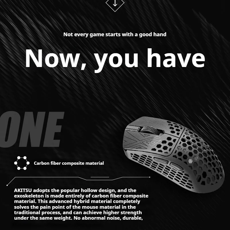 Vancer Akitsu Gaming Mouse Carbon Fiber 38g Lightweight PAW3395 8k Low Latency Receiver Screen High Performance Esports Mouse