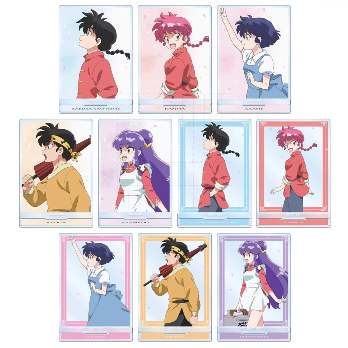 

Game Kuonji Ukyou Tendou Akane Hibiki Ryoga Shampoo Acrylic Stand Doll Anime Figure Model Plate Cosplay Toy Gift
