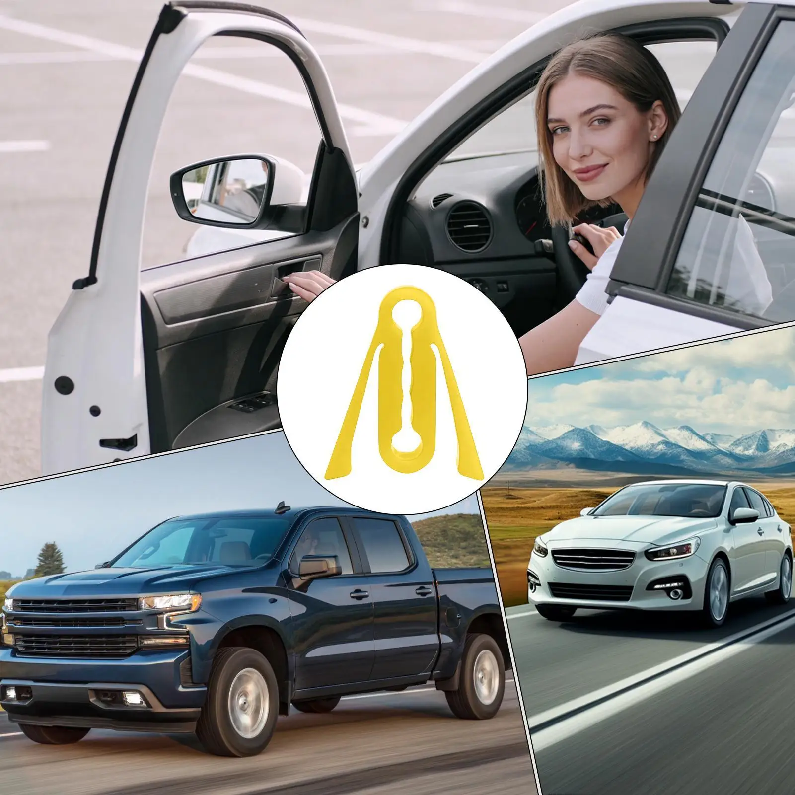 Silikon-Autotürverriegelungsabdeckungen, 4-teilig, Stoßdämpfungspolster, Geräuschreduzierung, verschleißfeste Schutzabdeckung für Autotüren ﻿ – Detail 7