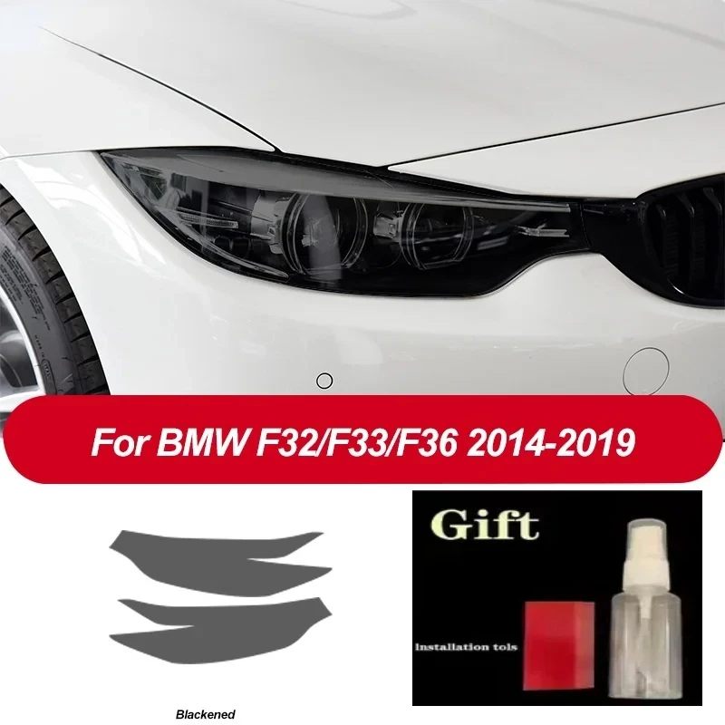 

2 шт. защитная пленка для фар автомобиля, восстановление фар, прозрачная черная наклейка из ТПУ для BMW 4 серии F32 F33 F36, аксессуары