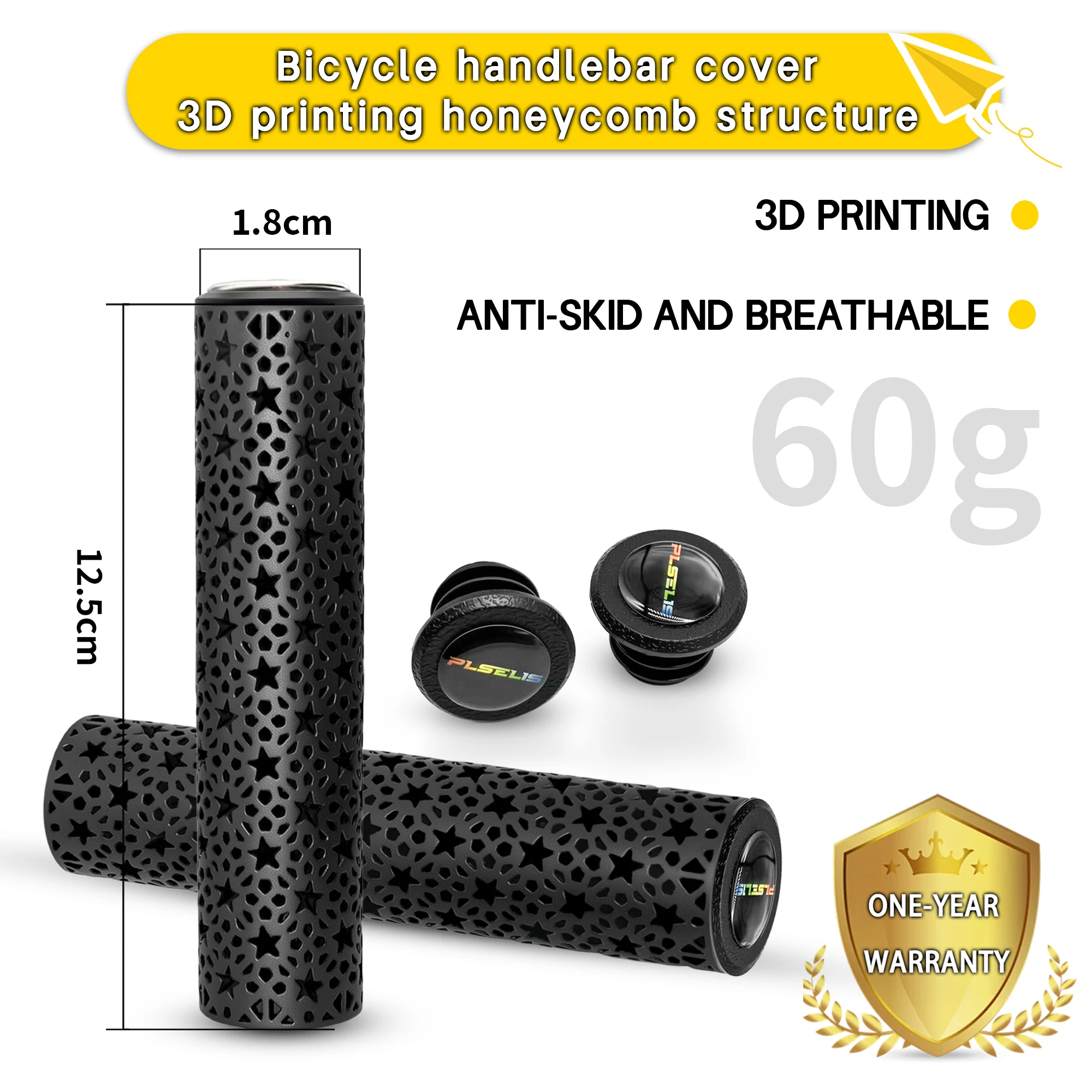 

Plelis3d printed honeycomb bicycle handlebar, shock-proof mountain bicycle handlebar protective cover, bicycle accessories.