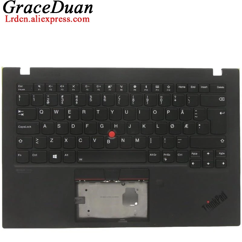 NO Norwegian Black Keyboard Upper Case Palmrest Shell Cover For Lenovo Thinkpad X1 Carbon 7th Gen7 G7 5M10W85897 5M10W85969 5M10