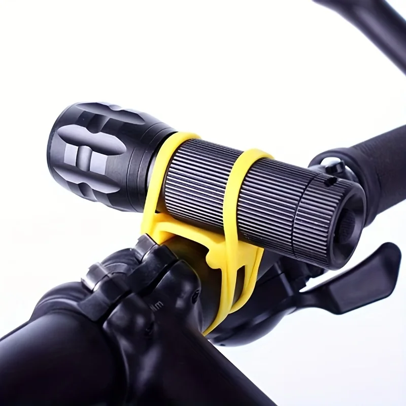 1/2/6PCS High Elasticity Silicone Strap Bicycle Light Fixation Strap Bundling Tape Durable Elastic Band for Cycling Equipment