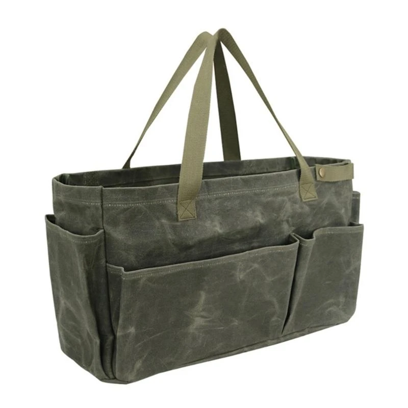 

Canvas Storage Bag for Camping Pots Large Capacity Waterproof with Carry Handle D2RD