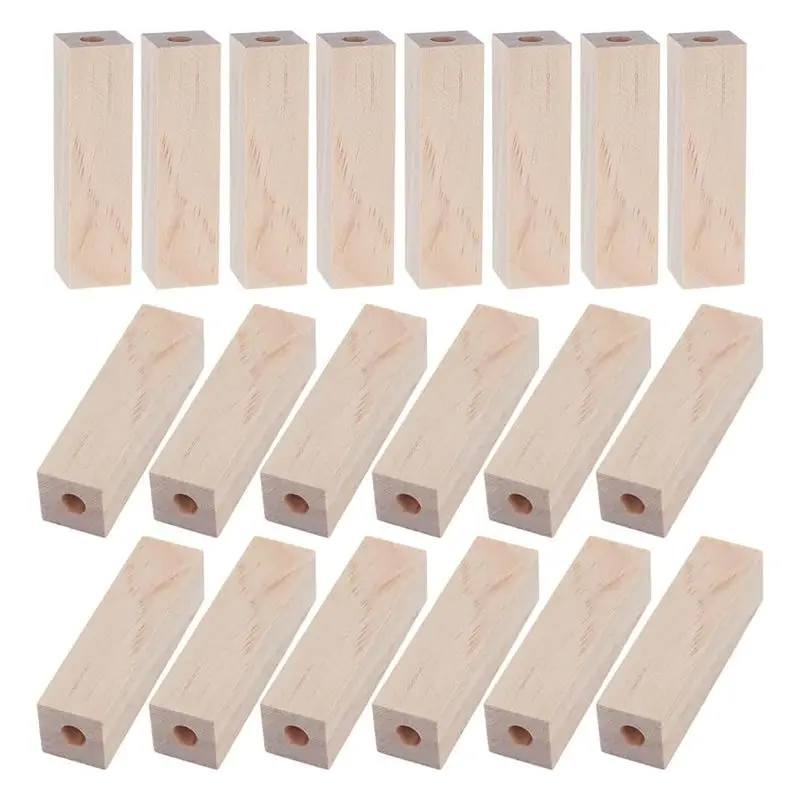 

COME Rectangle Pre-Drilled Short Pen Blanks-20Pcs Wood For Turning Blanks With 7Mm Hole