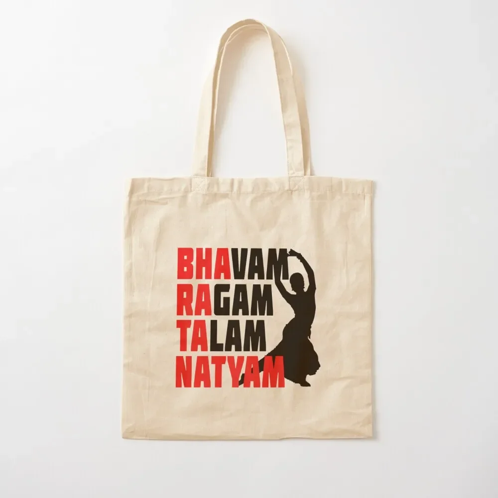 Bharatanatyam Classical Indian Dance Tote Bag Big bag women shopping bags foldable