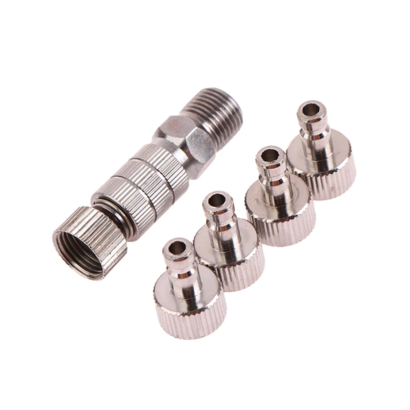 5Pcs Airbrush Quick Release Disconnect Adapter Coupling Connecter Fittings Adjustable For Air Spray Painting Tool Accessories