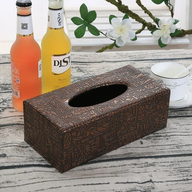 

European Style Living Room Tissue Box Waterproof Restaurant Hotel Paper Box Organization Minimalist Home Paper Storage Tool