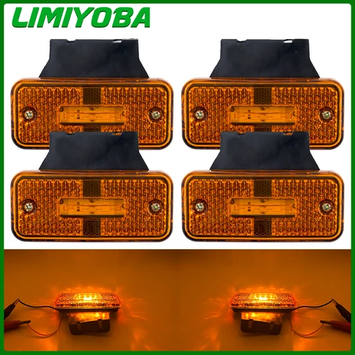 10/8/6/4 Uds 12V 24V luz LED de posición lateral luces externas de coche luz trasera de advertencia cuadrada lámpara de señal Auto remolque camión