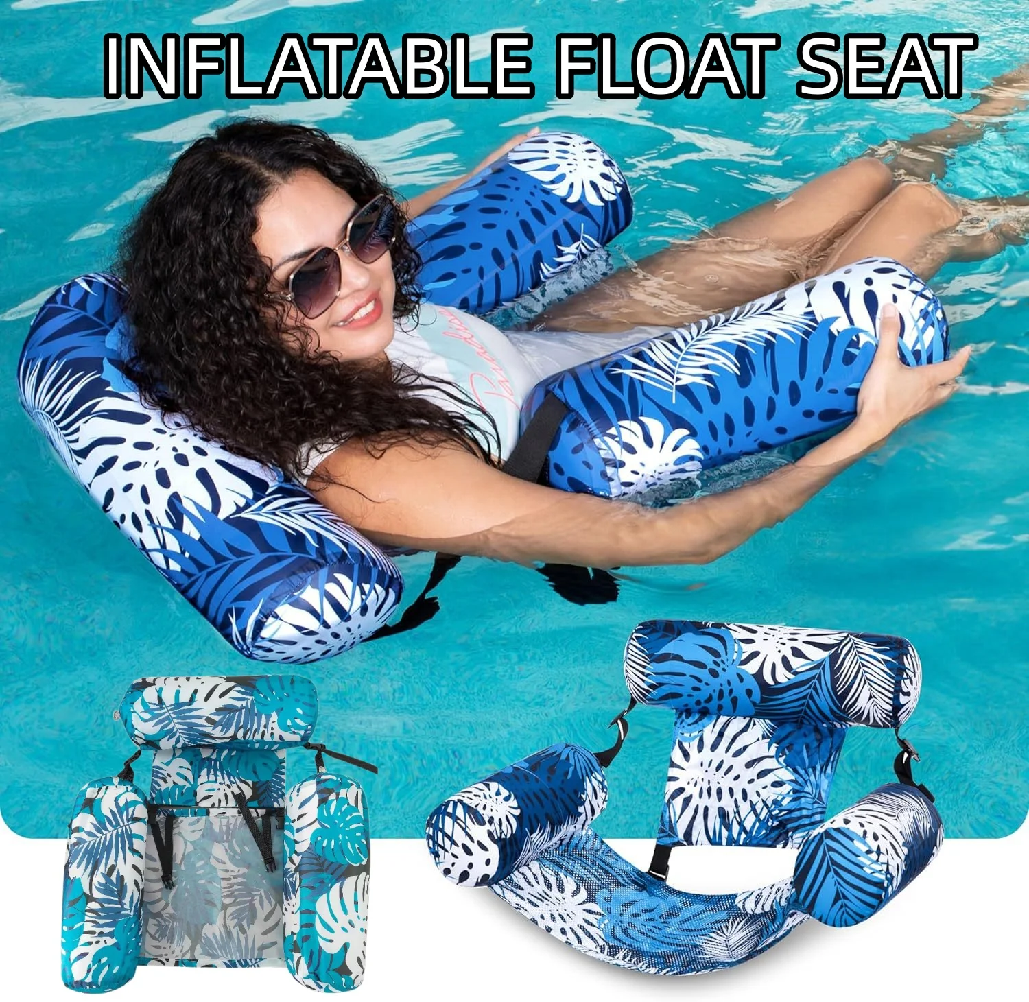 

Adult Inflatable Floating Lounger Portable Pool Float Chair Recliner for Swimming Pool Lake Beach Party Summer Relaxatio