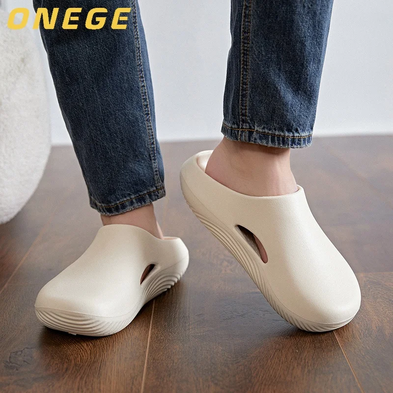 

Пара летней мужской повседневной обуви, тапочек, мужских тапочек, нескользящая обувь для шеф-повара с низким верхом, износостойкая мужская обувь