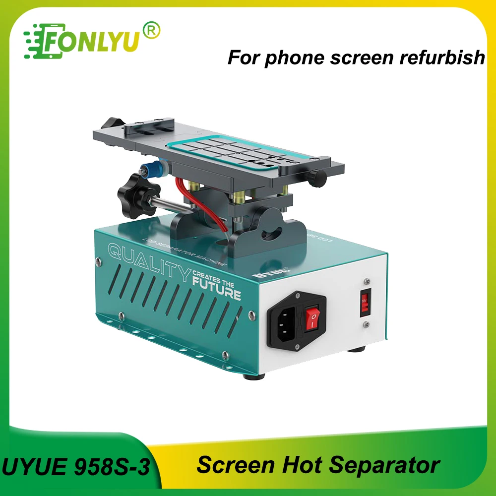 UYUE 958S-3 3in 1Rotatble Lcd Separator Machine for iPhone Phone Screen Frame  Glue Removing Glass Disassemble Replacement Tools