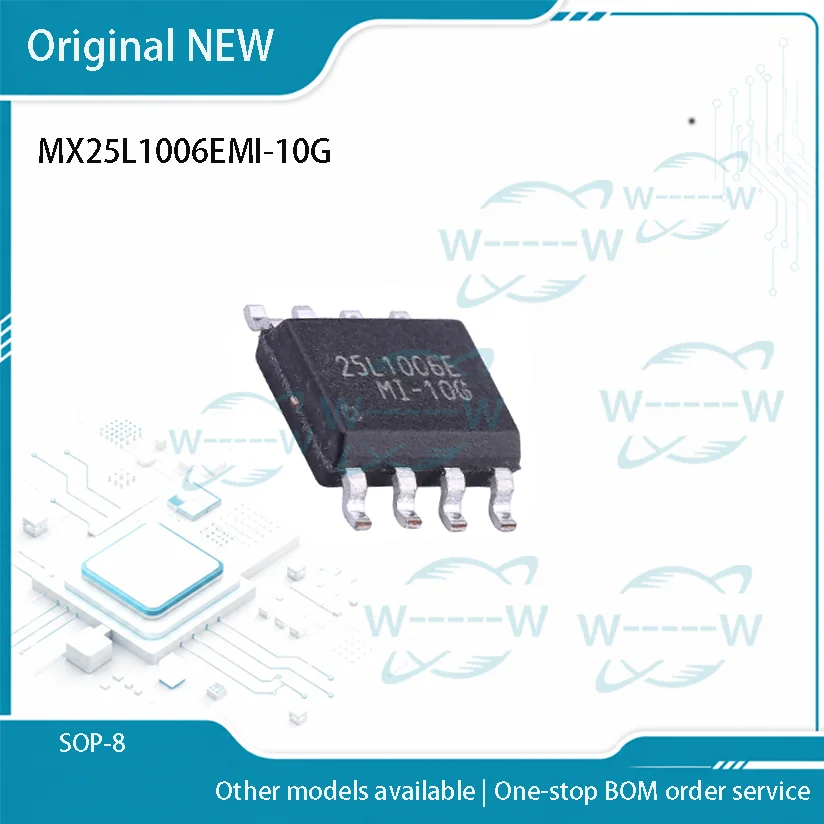 5-50PCS)NEW MX25L1006EMI-10G MX25L1006EMI 25L1006E MI-10G SOP-8 IC NOR FLASH CHIP SPI 1Mbit 104MHz