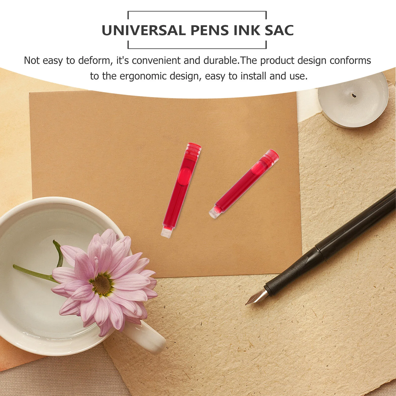 

100 pcs Steel Pen Ink Cartridges Smooth Writing For Office School Fountain Pens Refills Universal Ink Sac