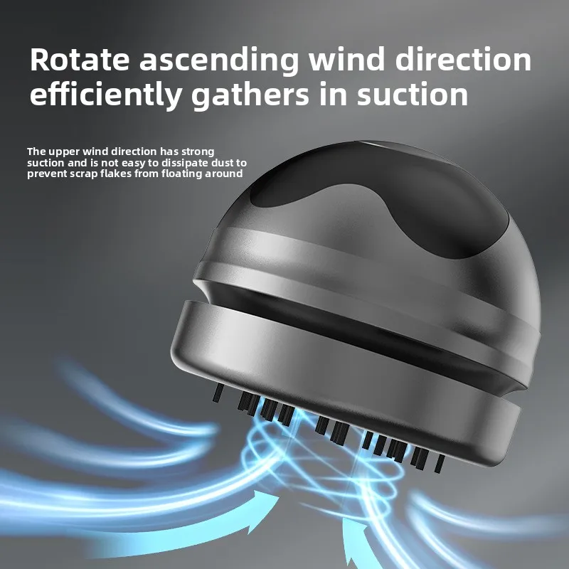 Estudante desktop aspirador de pó cavaleiro preto sem fio portátil para borracha fragmentos limpeza mini