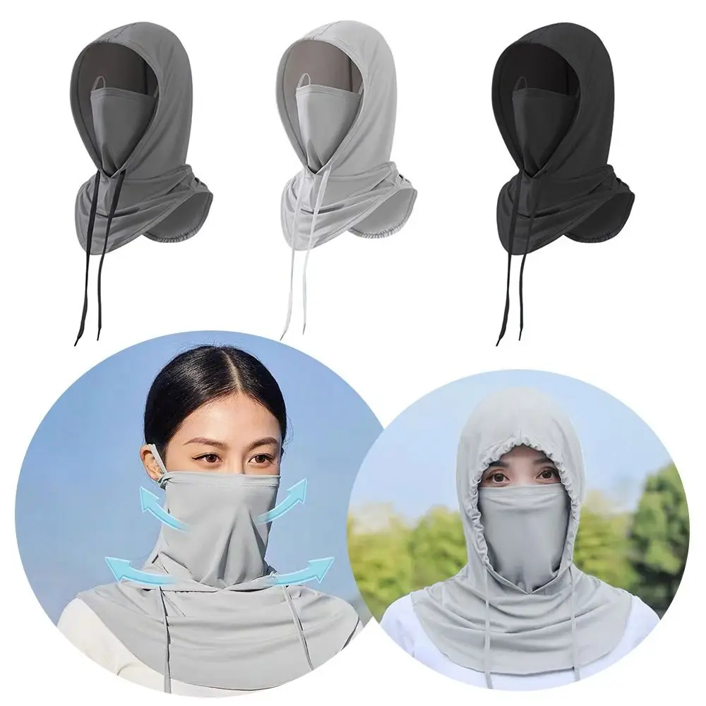 New Breathable Ice Silk Sunscreen Masks Sunproof Sun/UV Protection Face Cover Quick Drying Neck Wrap Cover Scarf Men Women