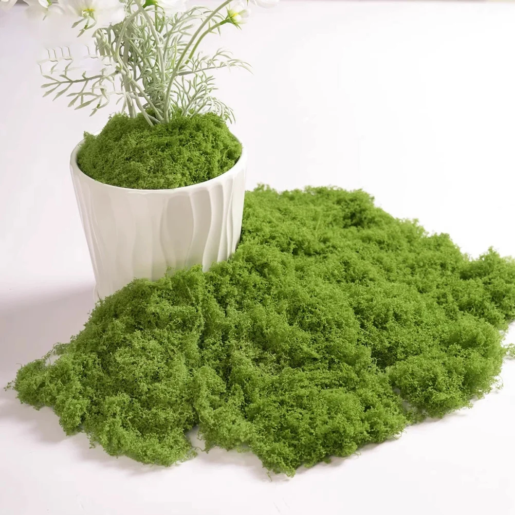 

1 Bag Realistic Artificial Filamentous Moss For Home Decor Craft Centerpiece Decorative Moss For Terrariums Fairy Gardens