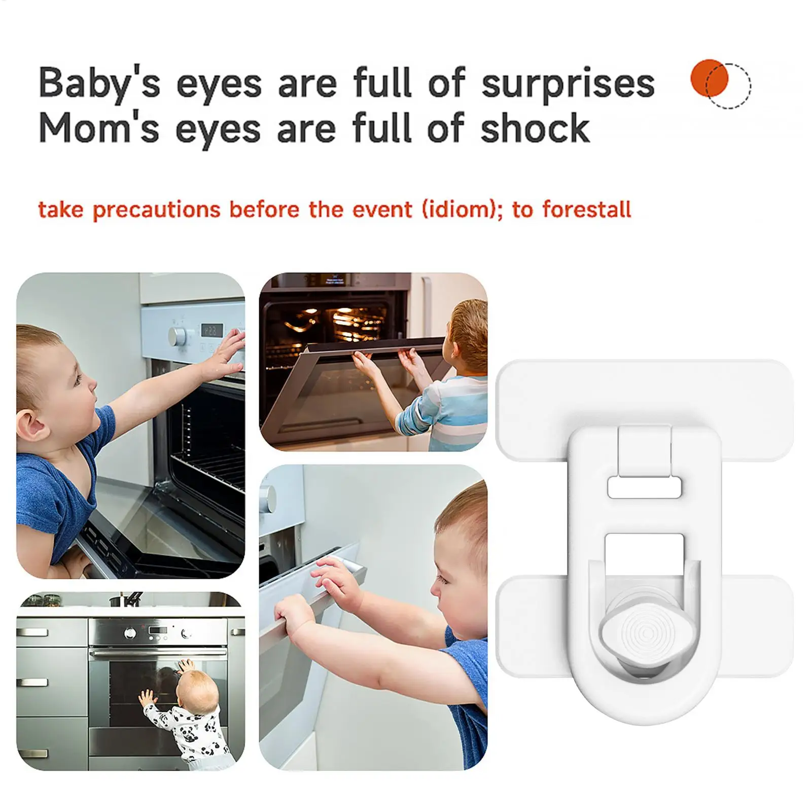 ABS Fridge Child Lock Refrigerator Door Latch Freezer Locks Oven Baby Proofing Oven Child Safety Lock Child Proof Fridge Lock