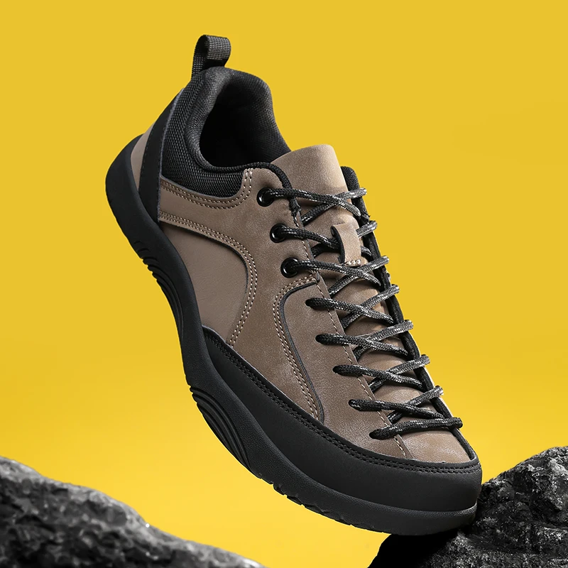 أحذية المشي لمسافات طويلة في الهواء الطلق واسعة اصبع القدم للأزواج بمقاسات كبيرة أحذية تسلق مقاومة للانزلاق أحذية رياضية مريحة للتخييم #5