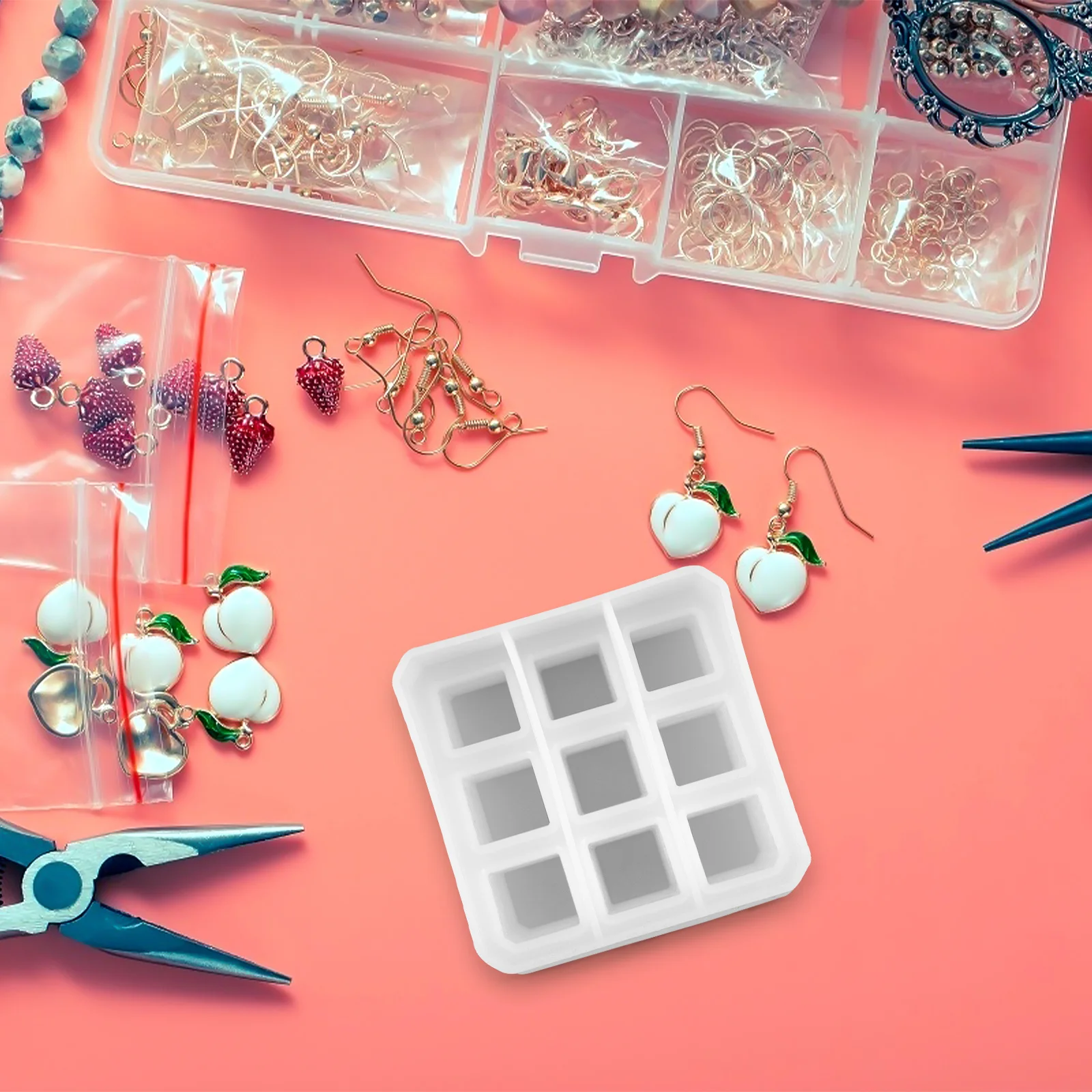 

Lipstick Storage Box Mold DIY Silicone Casting Craft Supply for Epoxy Resin Pigments Glitter Powder Unique Jewelry Container