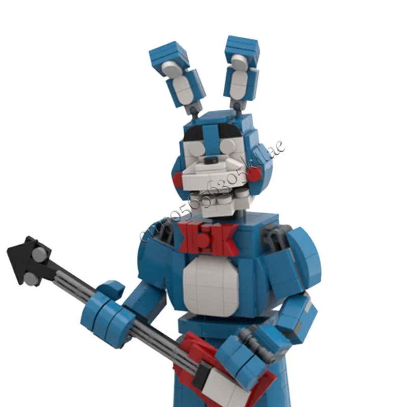 572 PCS Série de Personagens de Jogos Populares Golem Coelho que Toca Violão MOC Personalizável Bloco de Construção Modular DIY Brinquedo de Festival Presente