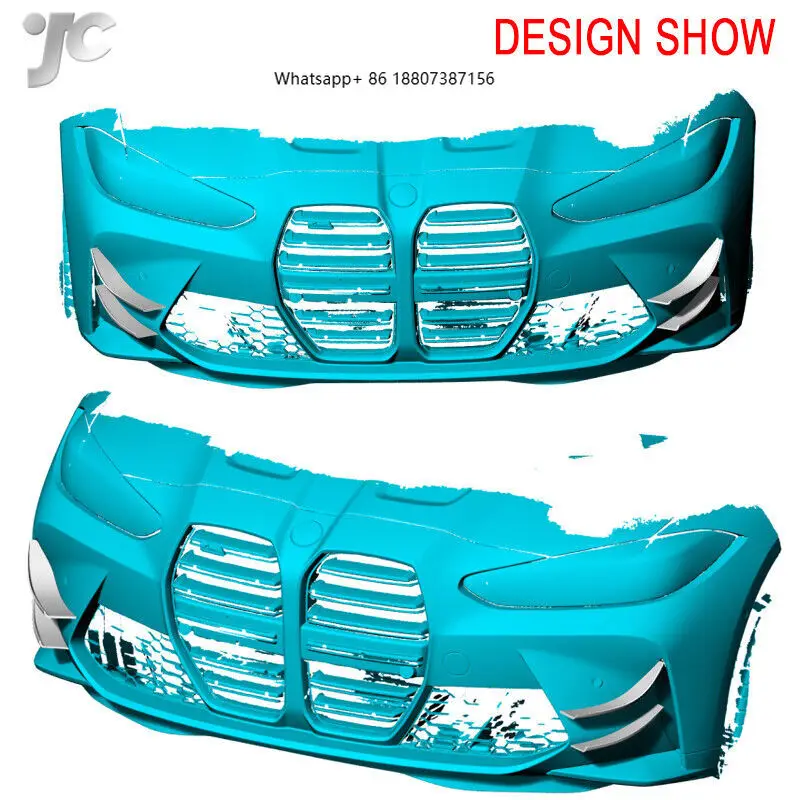 

Fits forBMW G80 M3 G82 G83 M4 2021-23 REAL CARBON Front Bumper Canard Winglet Fins