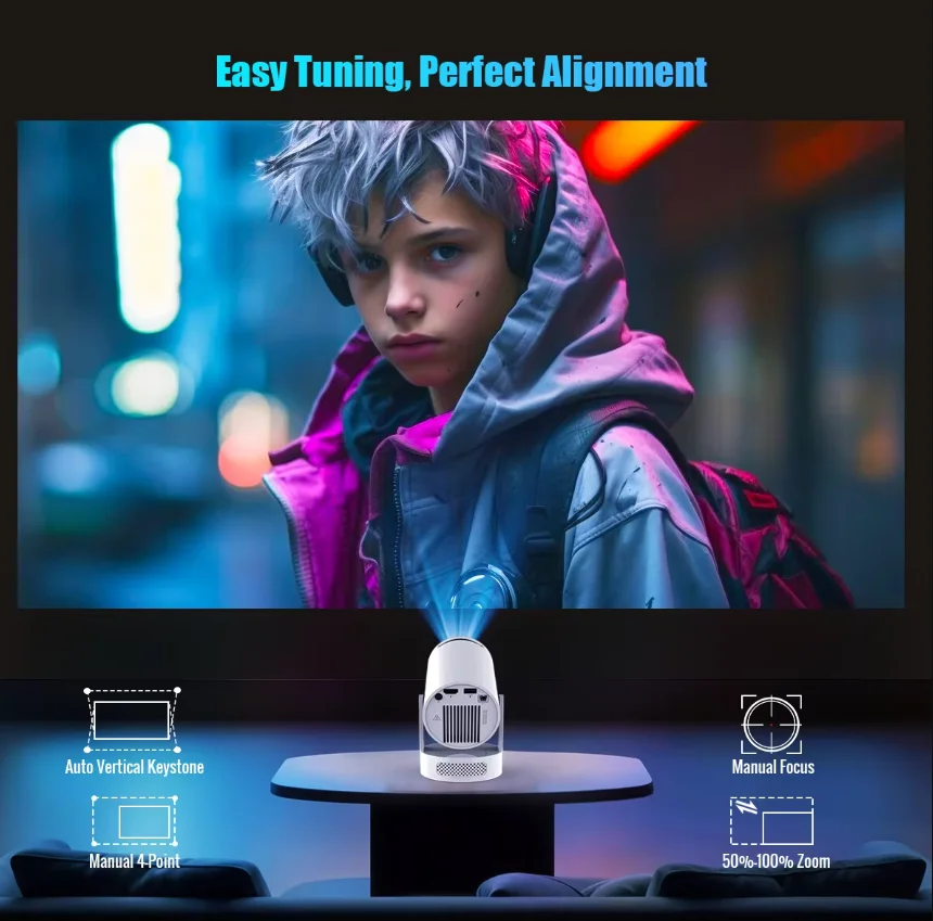 Magcubic HY300 Pro+ 8K Android 14 Przenośny Projektor 8000 Lumenów WiFi 6 BT5.4 Kino Plenerowe Głośnik HiFi 5W Obsługa 720P HD — zdjęcie produktu 6