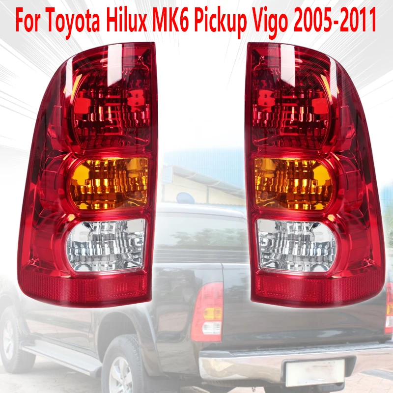 For Toyota Hilux MK6 Pickup Vigo 2005-2010 2011 Auto Parts Rear Bumper Tail Light Assembly Turn Signal 81550-0K010 81551-0K010