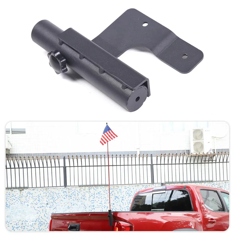 For 2016-2022 Toyota Tacoma carbon steel black car styling car tailgate flagpole bracket car exterior modification accessories